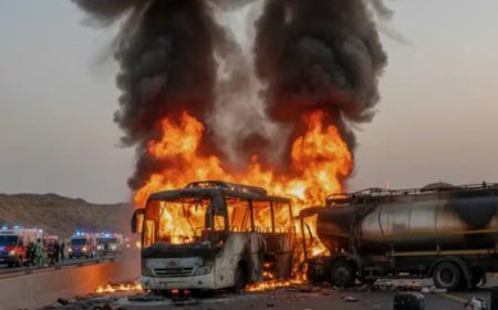 Tragedy on the Road to Medina: Indian Pilgrims Killed in Devastating Bus-Tanker Collision